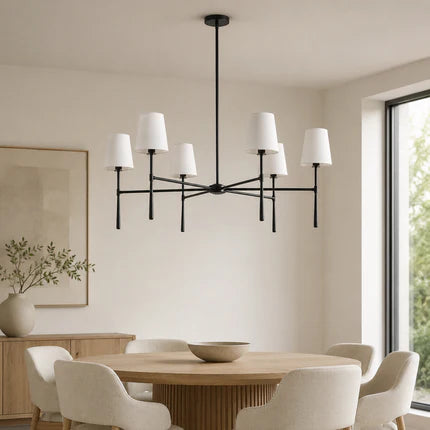 Mid Century Fabric Chandelier Ceiling Light | Galvexa