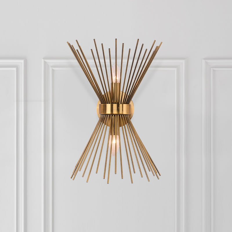 Mid Century Starburst Sconce Light E14 Two Light | Renvica