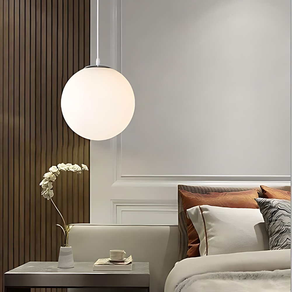 Milky Glass Nordic Pendant Light for Modern Spaces | Tirvex