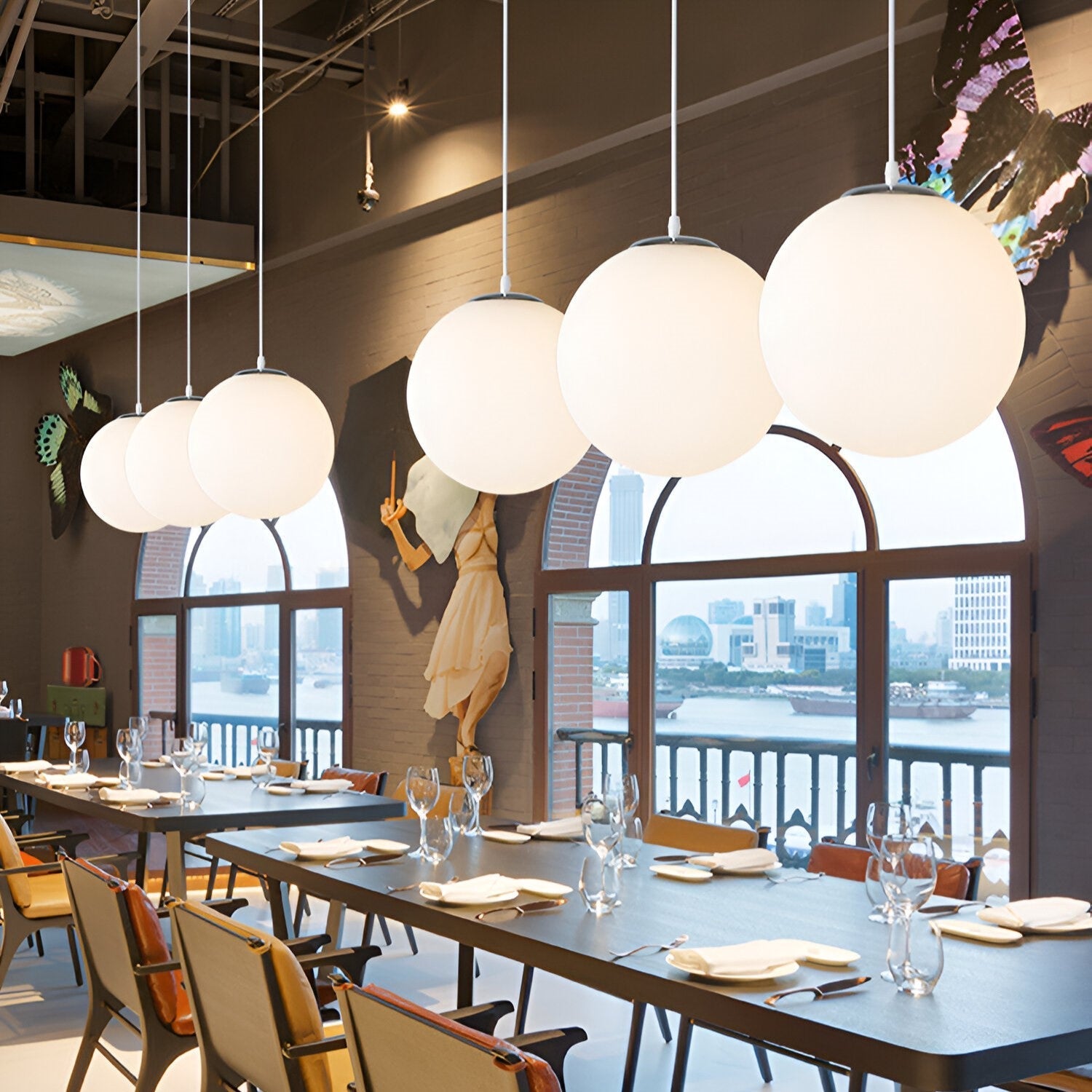 Milky Glass Nordic Pendant Light for Modern Spaces | Tirvex