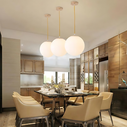 Milky Glass Nordic Pendant Light for Modern Spaces | Tirvex