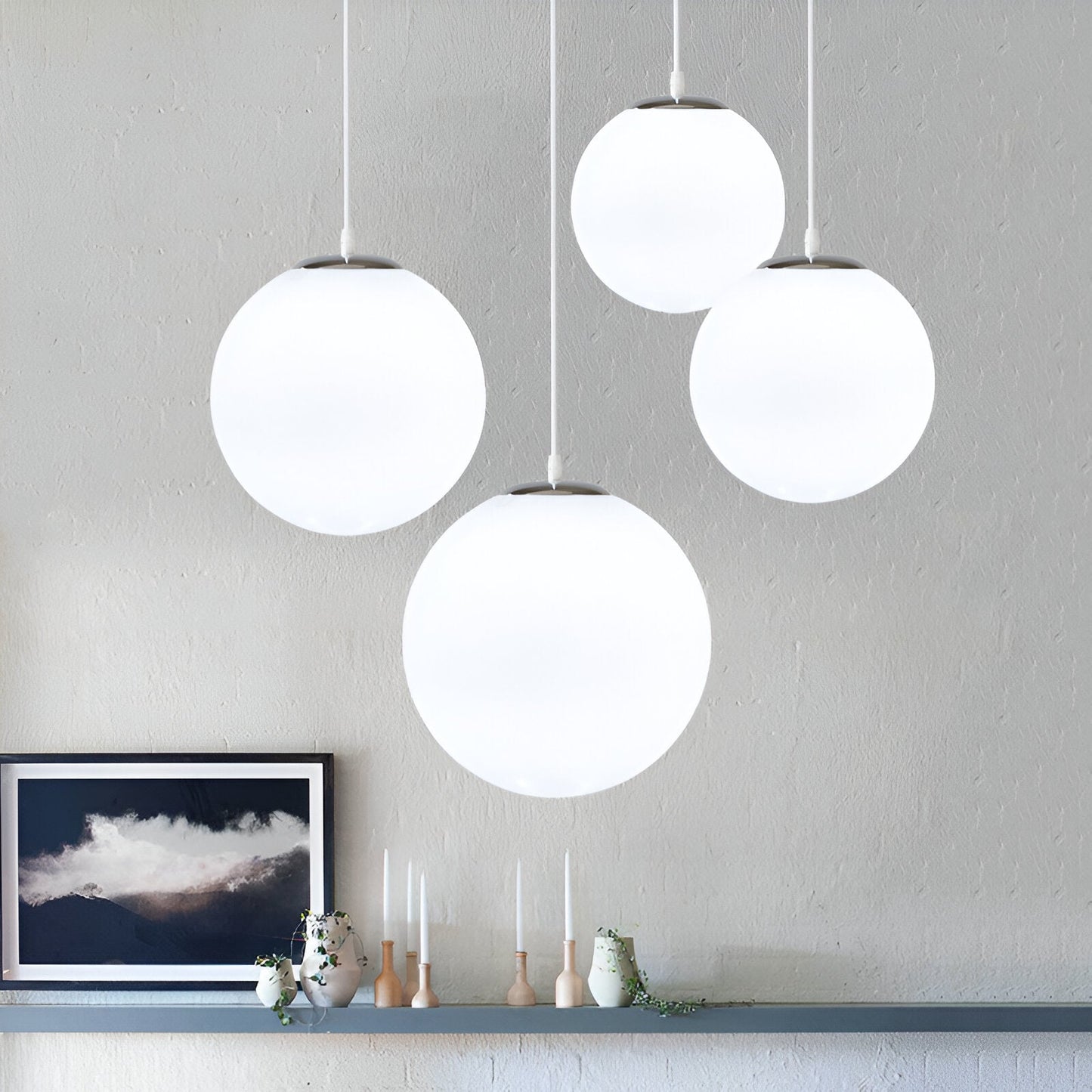 Milky Glass Nordic Pendant Light for Modern Spaces | Tirvex