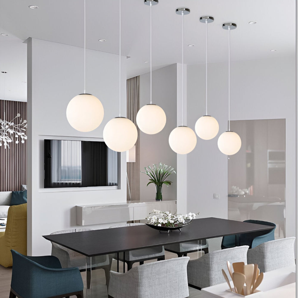 Milky Glass Nordic Pendant Light for Modern Spaces | Tirvex