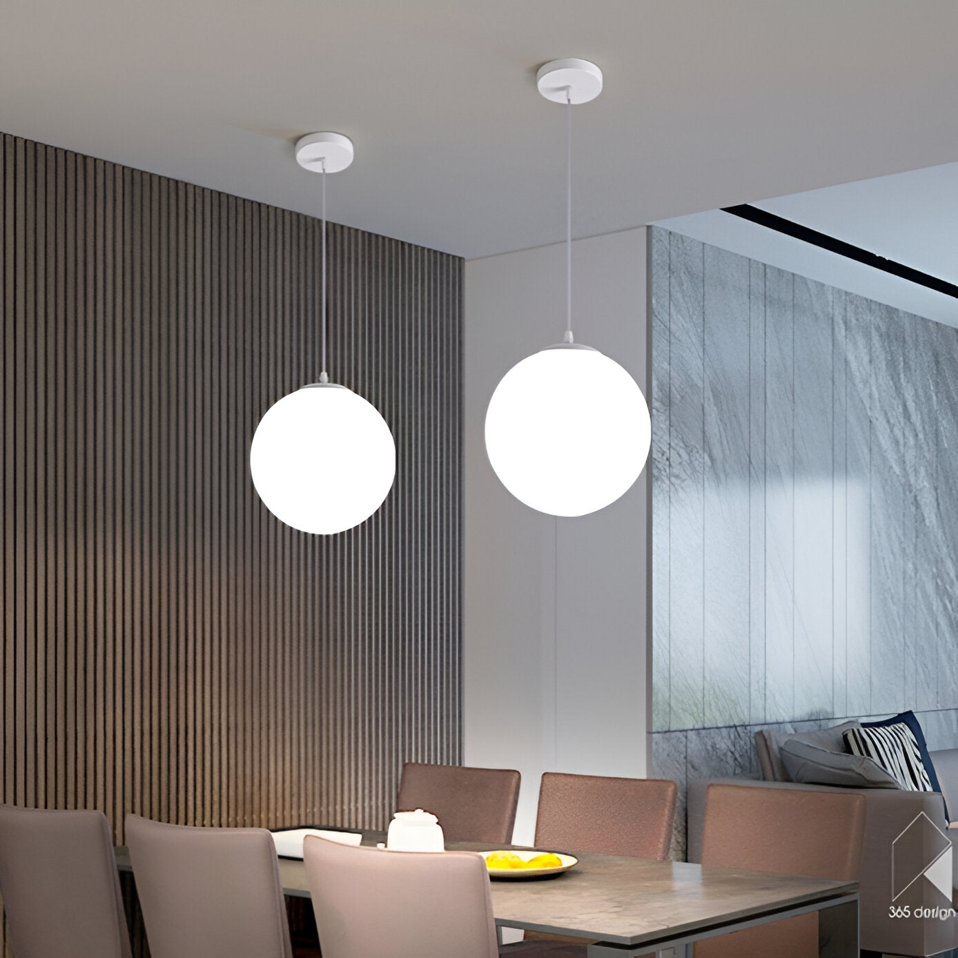 Milky Glass Nordic Pendant Light for Modern Spaces | Tirvex