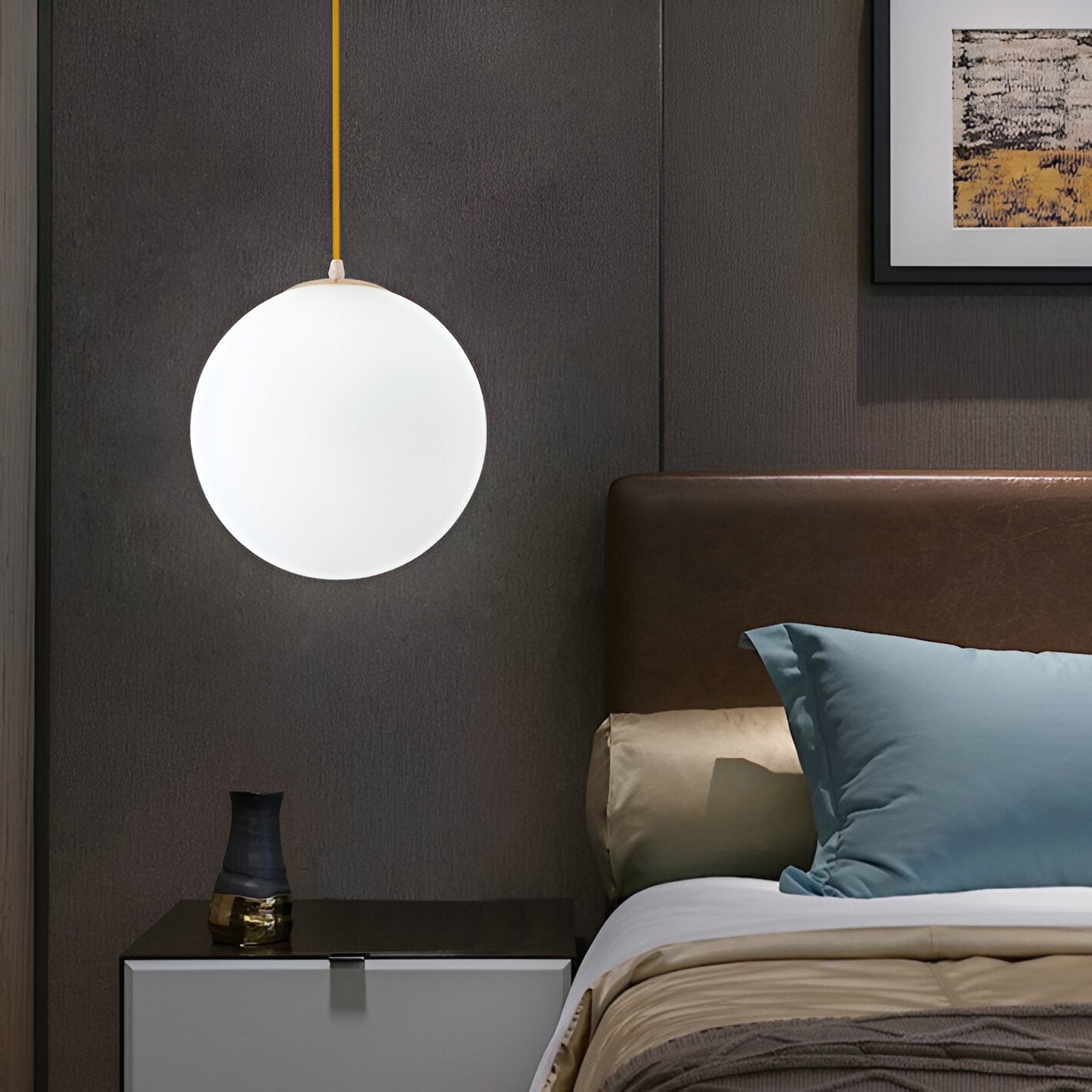 Milky Glass Nordic Pendant Light for Modern Spaces | Tirvex