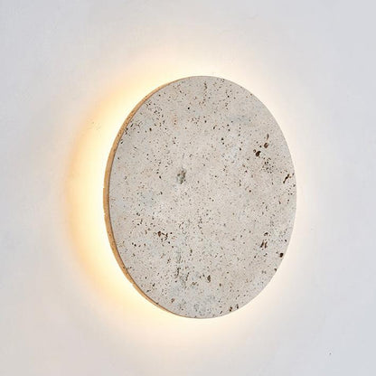 Minimal Travertine Glow Wall Light Modern Design | Stonera