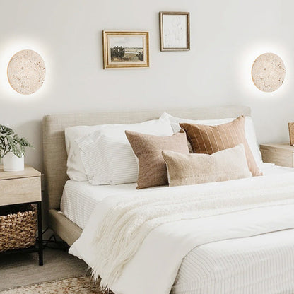 Minimal Travertine Glow Wall Light Modern Design | Stonera
