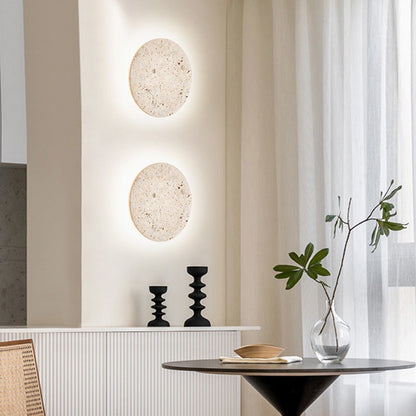 Minimal Travertine Glow Wall Light Modern Design | Stonera