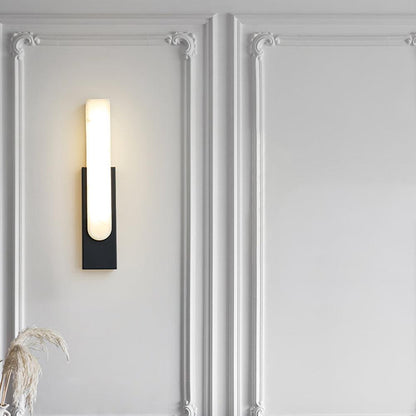 Minimalist Artificial Alabaster LED Wall Light | Alviora