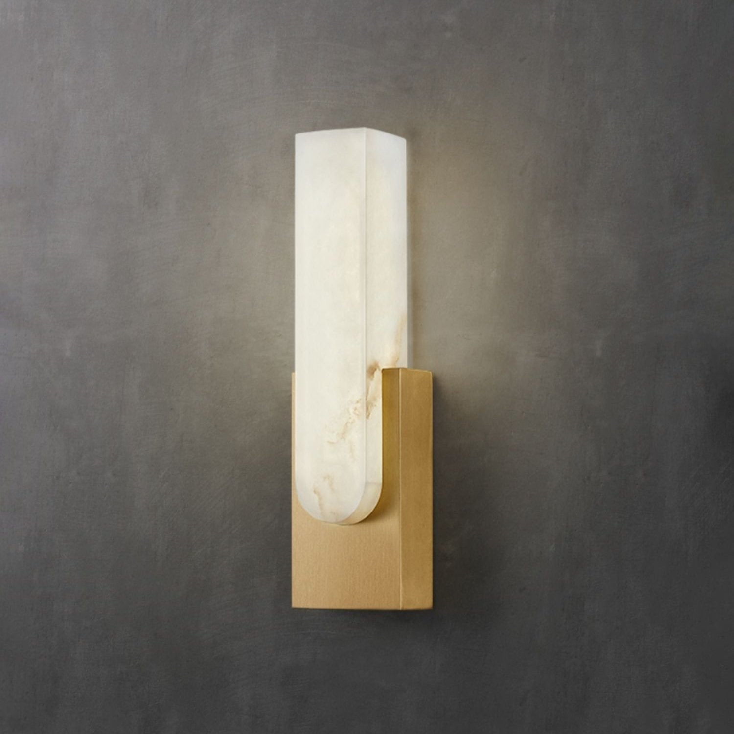 Minimalist Artificial Alabaster LED Wall Light | Alviora