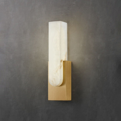 Minimalist Artificial Alabaster LED Wall Light | Alviora