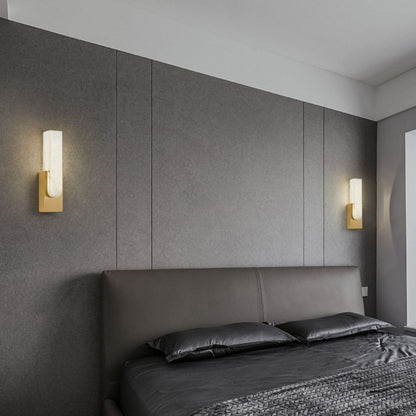 Minimalist Artificial Alabaster LED Wall Light | Alviora