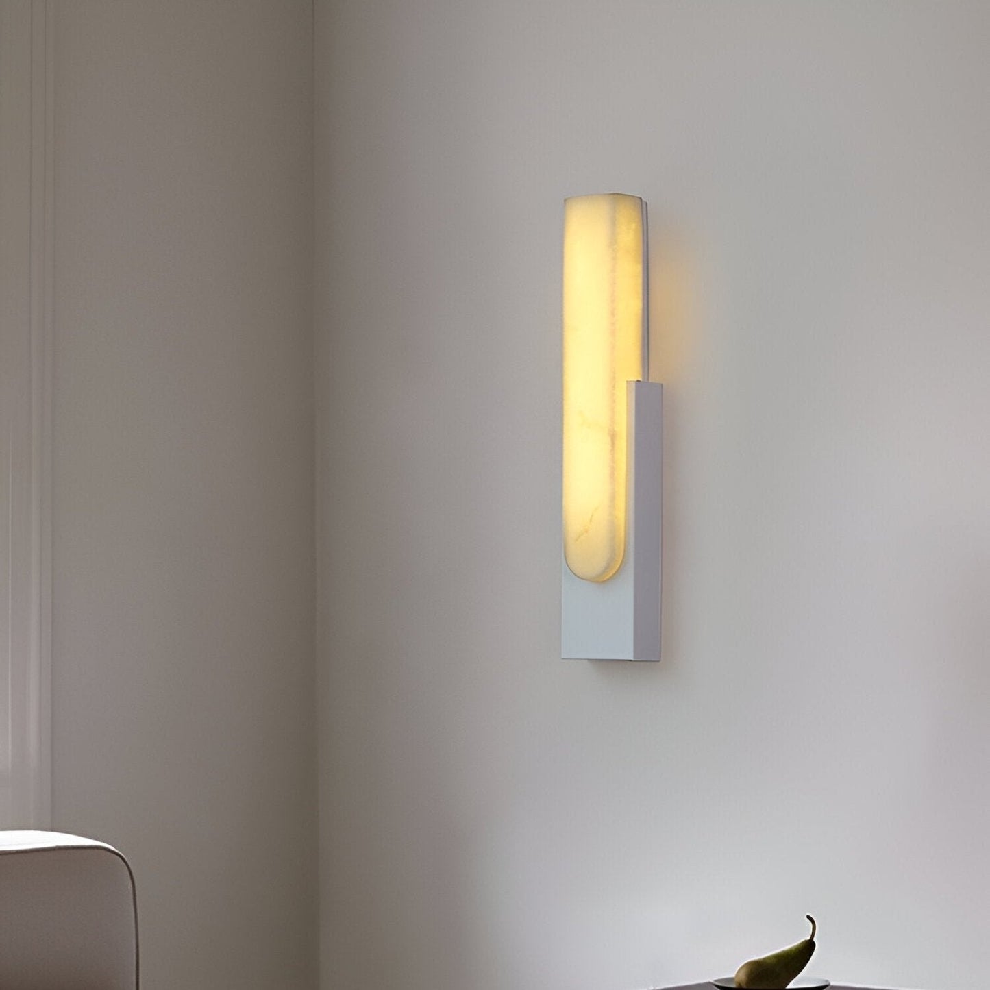 Minimalist Artificial Alabaster LED Wall Light | Alviora