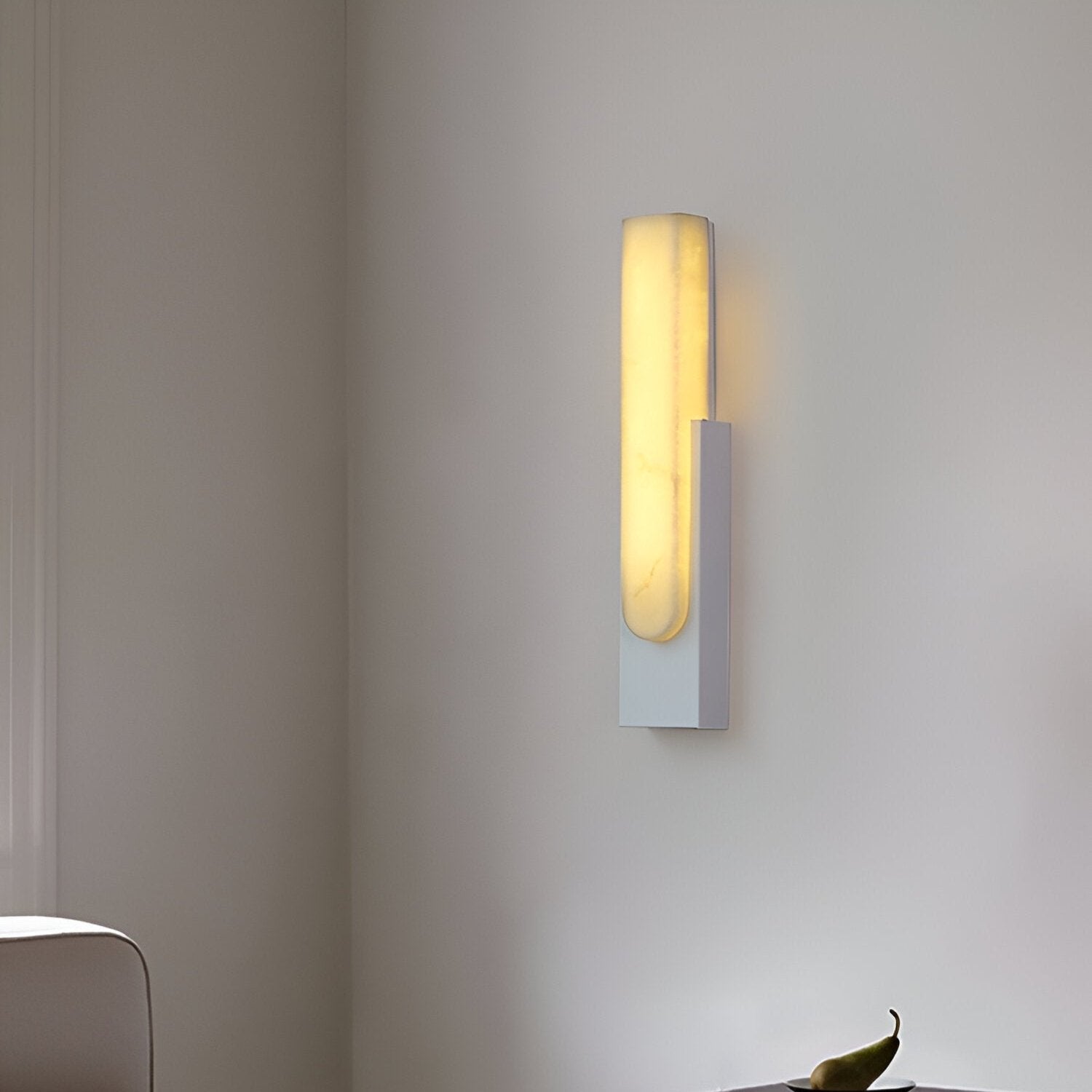 Minimalist Artificial Alabaster LED Wall Light | Alviora