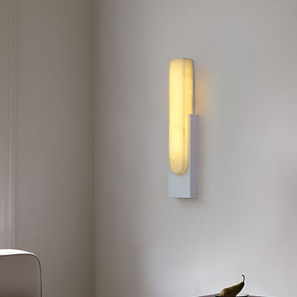 Minimalist Artificial Alabaster LED Wall Light | Alviora