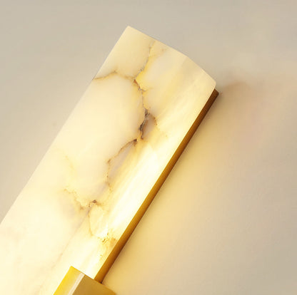 Minimalist Artificial Alabaster LED Wall Light | Alviora