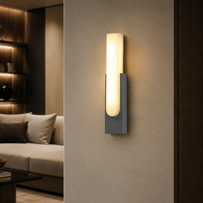 Minimalist Artificial Alabaster LED Wall Light | Alviora
