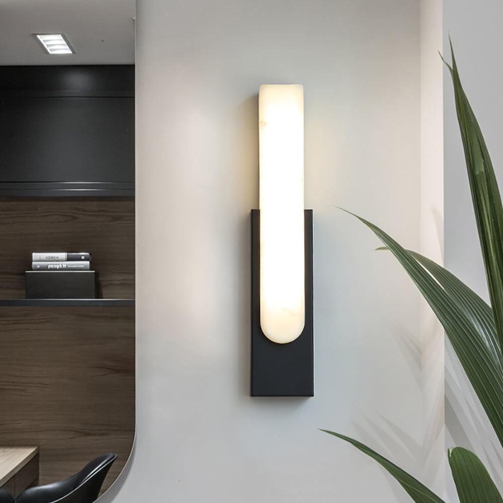 Minimalist Artificial Alabaster LED Wall Light | Alviora