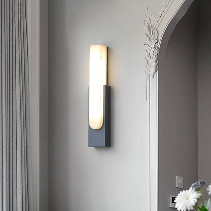 Minimalist Artificial Alabaster LED Wall Light | Alviora
