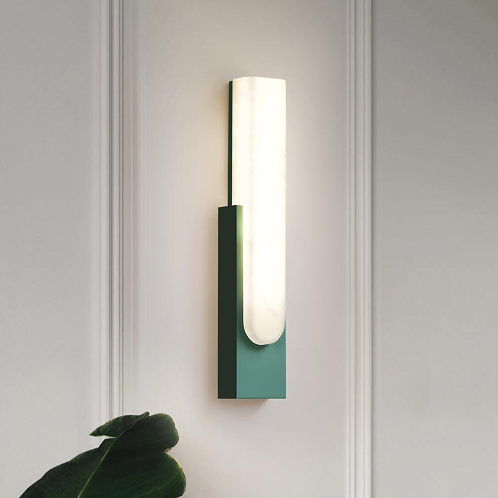 Minimalist Artificial Alabaster LED Wall Light | Alviora