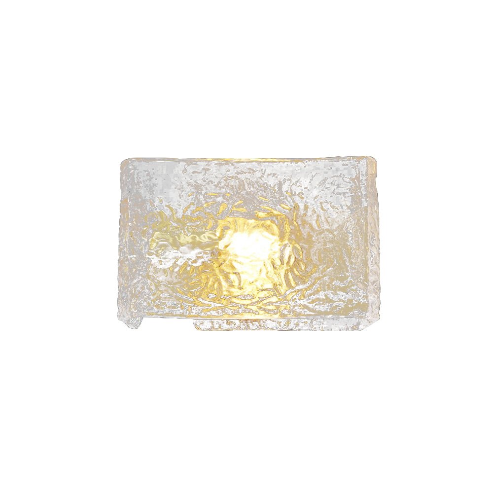 Minimalist Brass Ripple Glass Wall Light Sconce | Zelmira