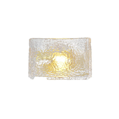 Minimalist Brass Ripple Glass Wall Light Sconce | Zelmira