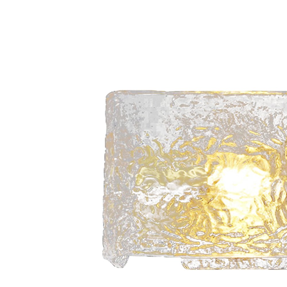 Minimalist Brass Ripple Glass Wall Light Sconce | Zelmira