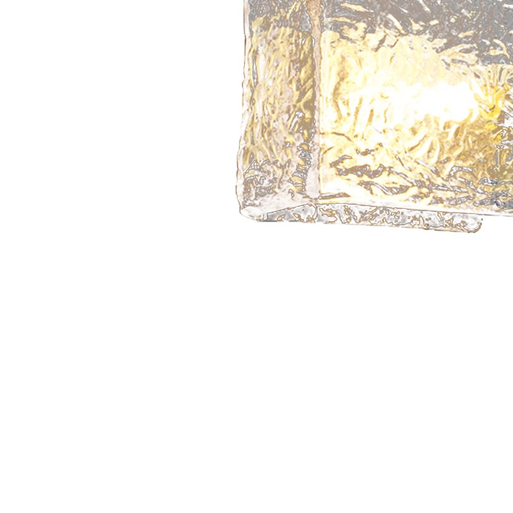Minimalist Brass Ripple Glass Wall Light Sconce | Zelmira