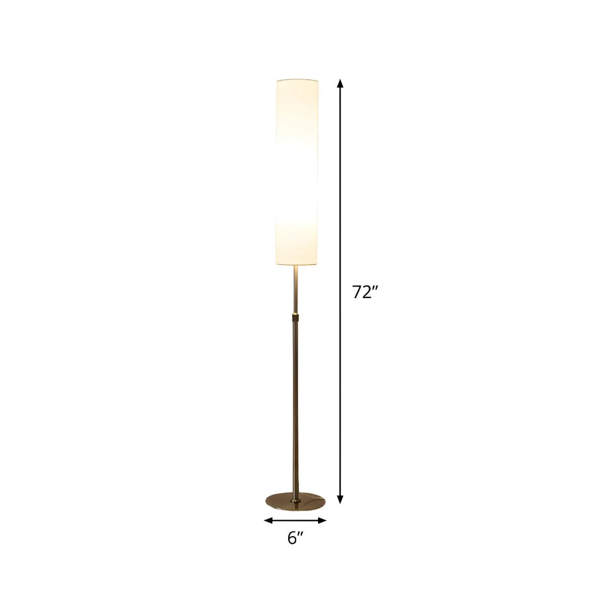 Minimalist Floor Lamp With Fabric Shade Reading Light | Cadrion