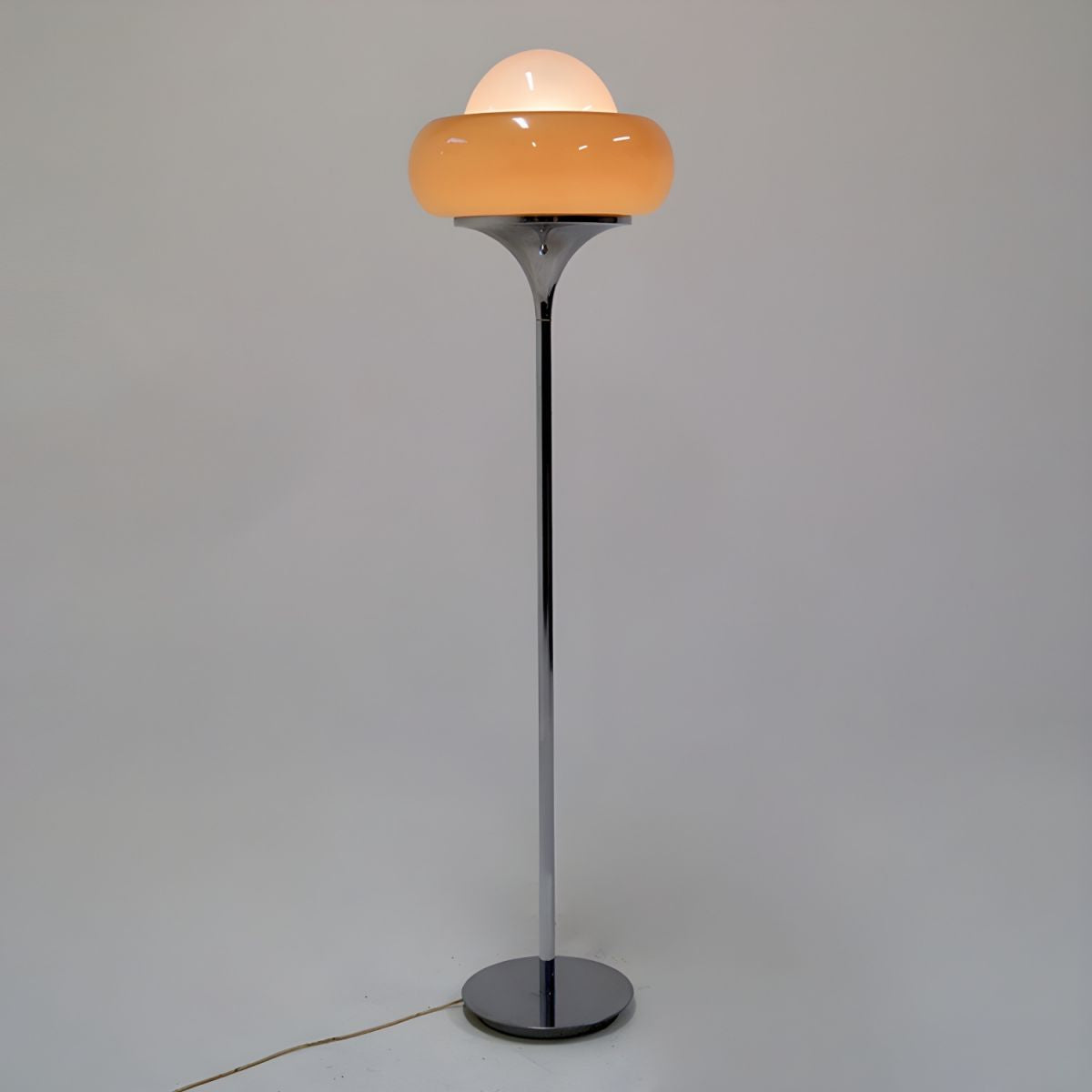 Minimalist Floor Lamp With Frosted Glass Globe Light | Tavero