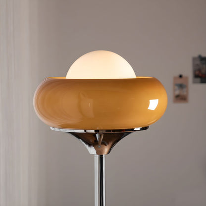 Minimalist Floor Lamp With Frosted Glass Globe Light | Tavero