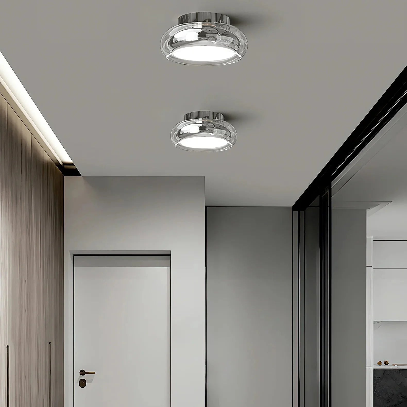 Minimalist Glass Shade Ceiling Light for Interiors | Norora