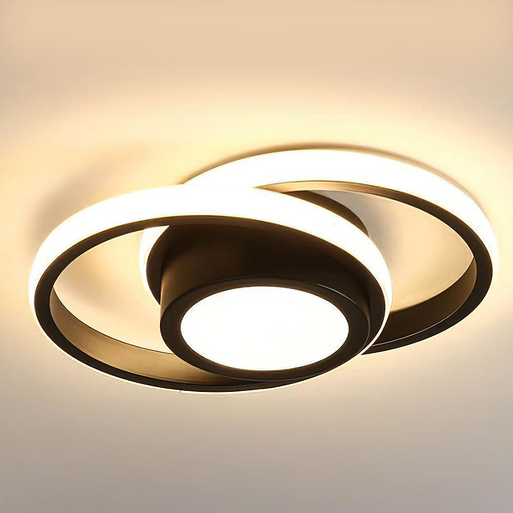 Minimalist LED Ceiling Light with Dual Ring Design | Valiero