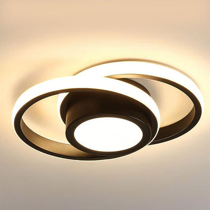 Minimalist LED Ceiling Light with Dual Ring Design | Valiero