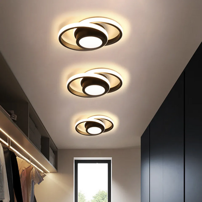 Minimalist LED Ceiling Light with Dual Ring Design | Valiero