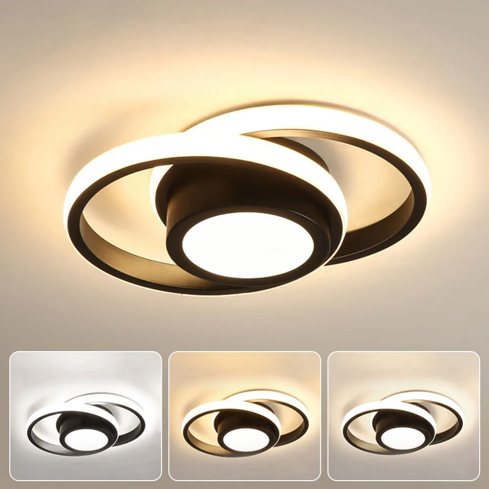 Minimalist LED Ceiling Light with Dual Ring Design | Valiero