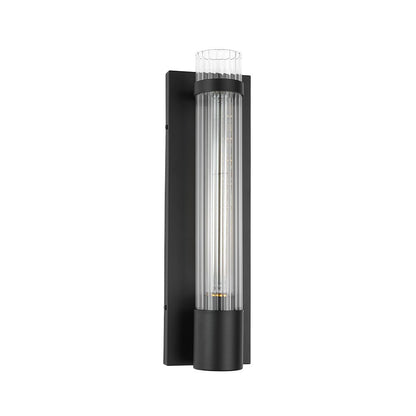 Minimalist Linear Tube Reeded Glass Wall Sconce | Zorela
