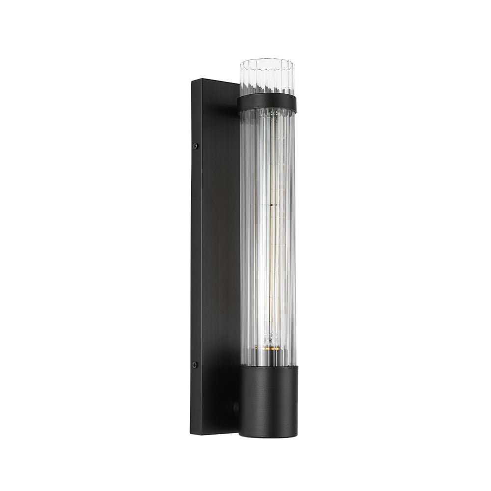 Minimalist Linear Tube Reeded Glass Wall Sconce | Zorela