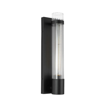 Minimalist Linear Tube Reeded Glass Wall Sconce | Zorela