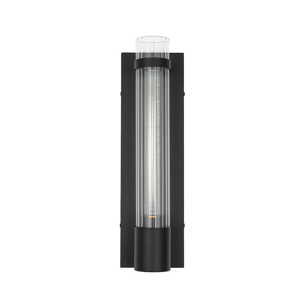 Minimalist Linear Tube Reeded Glass Wall Sconce | Zorela