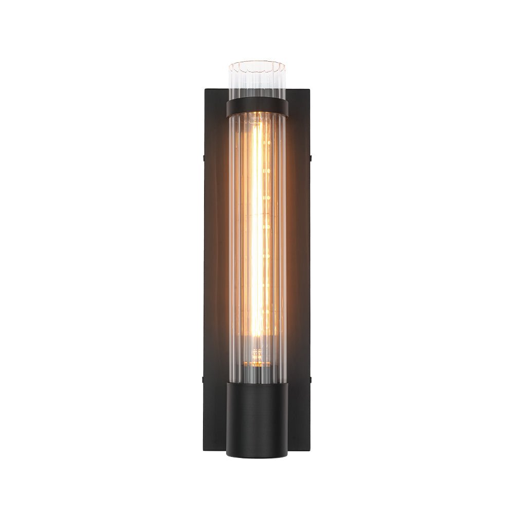 Minimalist Linear Tube Reeded Glass Wall Sconce | Zorela