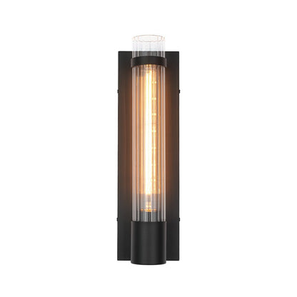 Minimalist Linear Tube Reeded Glass Wall Sconce | Zorela