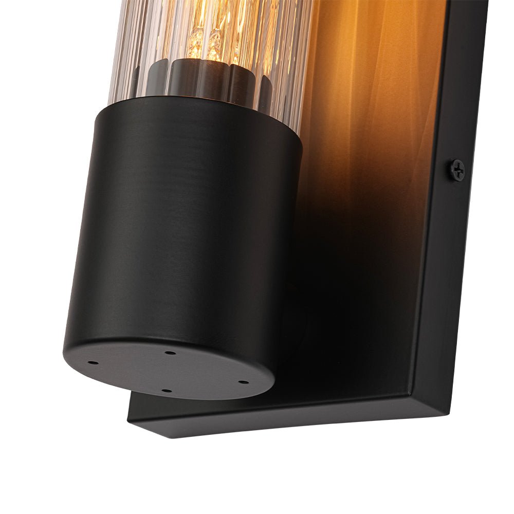 Minimalist Linear Tube Reeded Glass Wall Sconce | Zorela