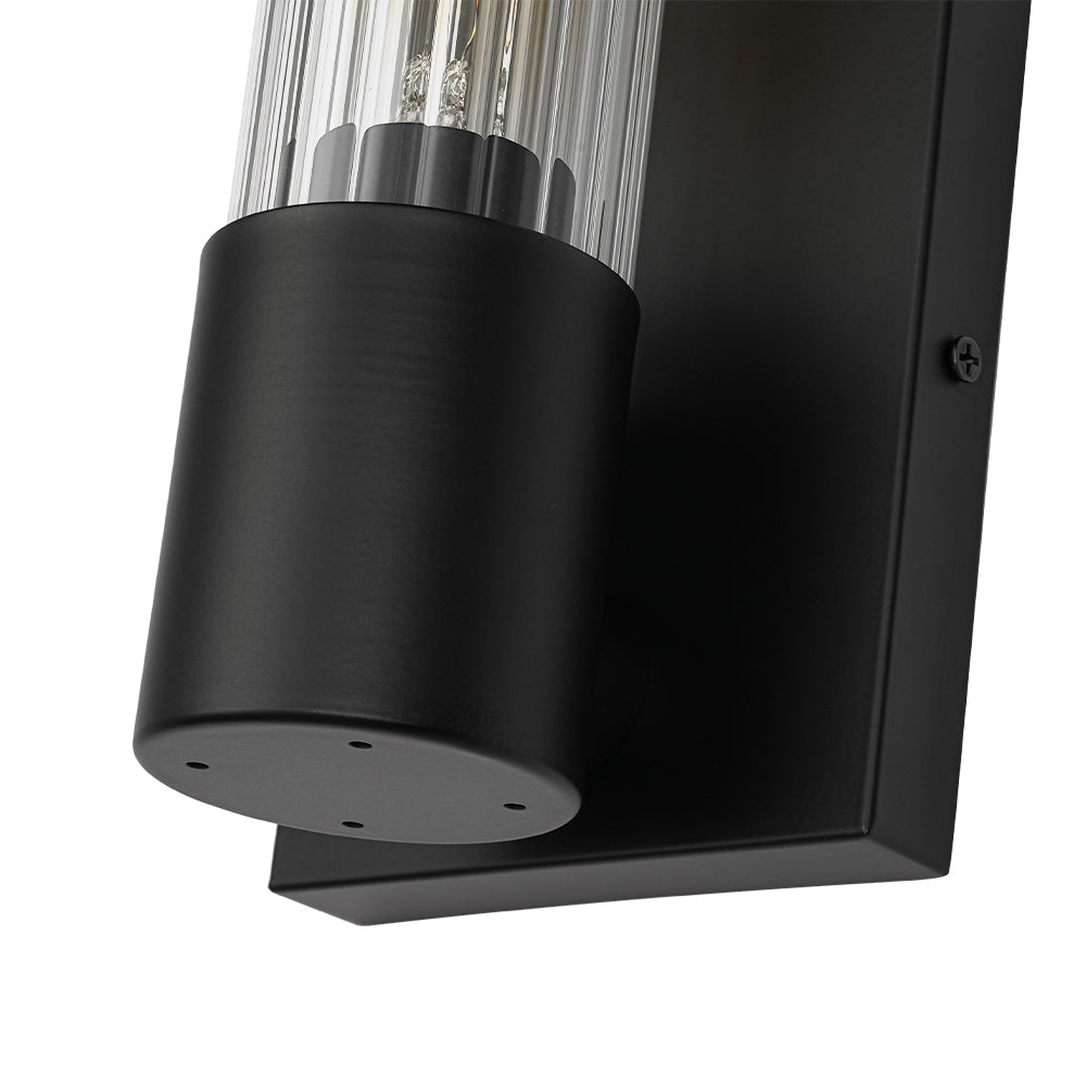 Minimalist Linear Tube Reeded Glass Wall Sconce | Zorela
