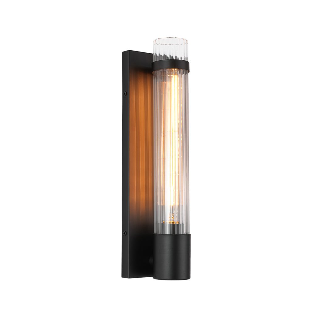 Minimalist Linear Tube Reeded Glass Wall Sconce | Zorela