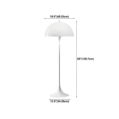 Minimalist Metal Floor Lamp Acrylic Dome Shade | Renlica