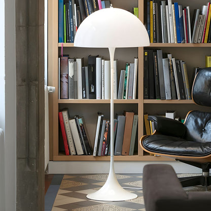 Minimalist Metal Floor Lamp Acrylic Dome Shade | Renlica