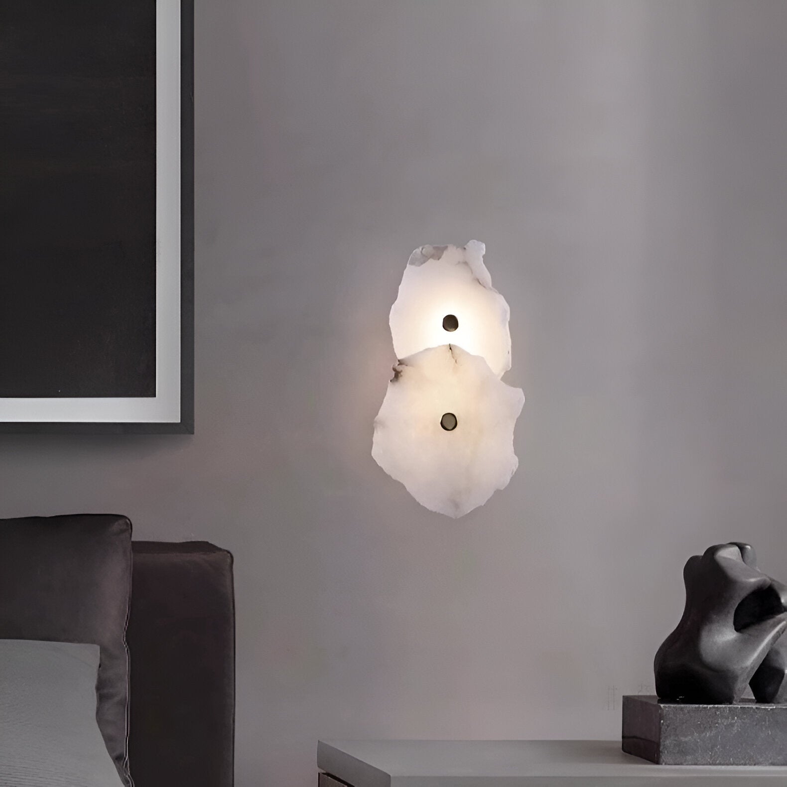 Minimalist Solid Marble LED Wall Light for Modern Spaces | Marmola