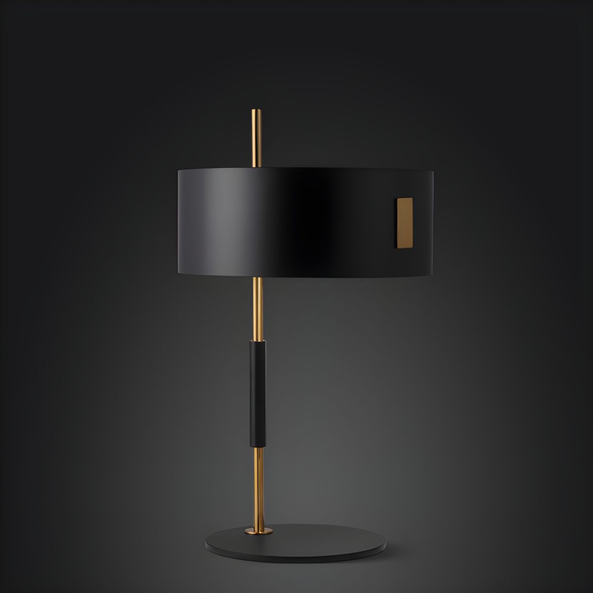 Minimalist Table Lamp with Black Shade Metal Base | Lioris
