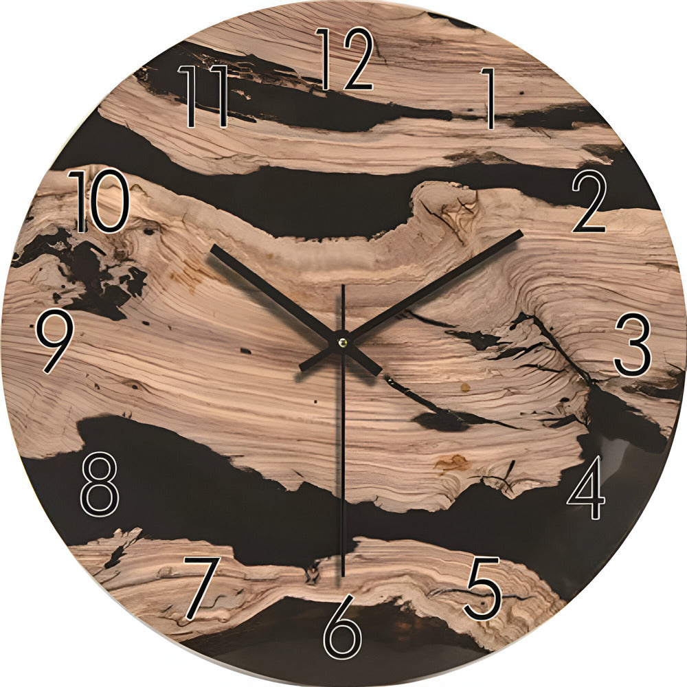 Minimalist Wooden Wall Clock Silent Quartz Living Room | Davorin